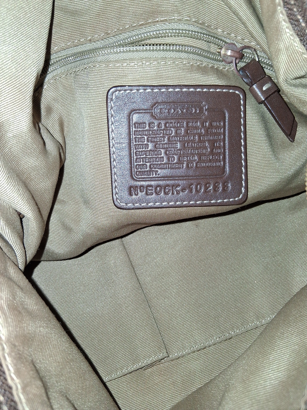 Coach Two-Tone Brown Signature Patchwork Shoulder Bag - Picture 2 of 6
